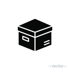 Box icon, design inspiration vector template for interface and any purpose. Solid style. EPS 10.