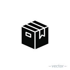 Box icon, design inspiration vector template for interface and any purpose. Solid style. EPS 10.