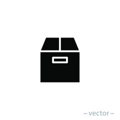 Box icon, design inspiration vector template for interface and any purpose. Solid style. EPS 10.