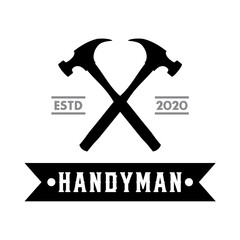 Handyman Logo. Hammer Logo Design Vector