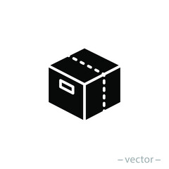 Box icon, design inspiration vector template for interface and any purpose. Solid style. EPS 10.