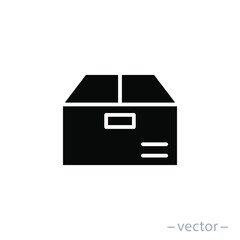 Box icon, design inspiration vector template for interface and any purpose. Solid style. EPS 10.