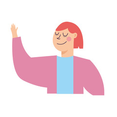 Isolated avatar woman vector design