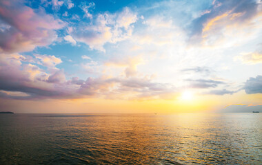 Beautiful sunset sea view.