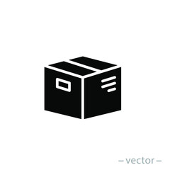 Box icon, design inspiration vector template for interface and any purpose. Solid style. EPS 10.