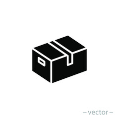 Box icon, design inspiration vector template for interface and any purpose. Solid style. EPS 10.