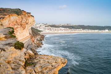 Fototapeta na wymiar High cliff in famous Nazare, Portugal