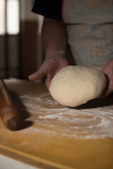 dough in hands 