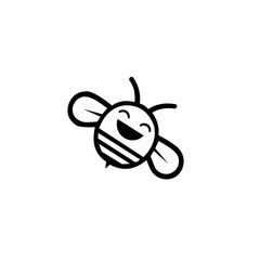 Bee icon logo design inspiration vector template, logos for products and other design needs