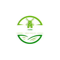 Farm House concept logo, Isolated on white background.
