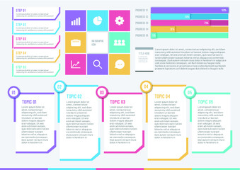 Set of business infographics. Analyze data. infographic presentation