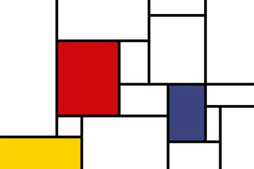 Fotobehang colorful rectangles in mondrian style © LeitnerR