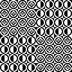 Black and white geometric pattern. Geometric background. Decorative ornament
