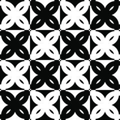 Black and white decorative chess pattern 