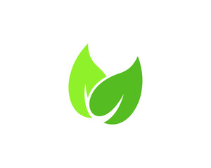 Green leaf ecology nature element vector icon. EPS 10.