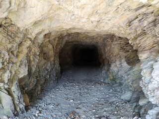 a cave in the mountains