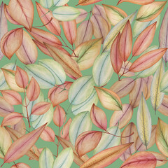 Colorful garden: tender pencil seamless pattern, hand drawn wallpaper design, floral textile print and wrapping paper texture.