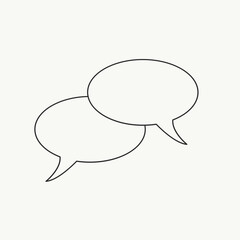 speech bubble icon vector on the white background