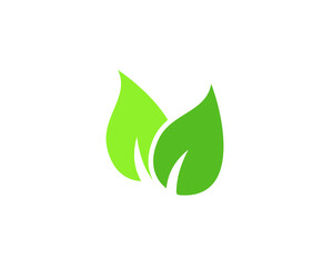 Naklejka premium Green leaf ecology nature element vector icon. EPS 10.