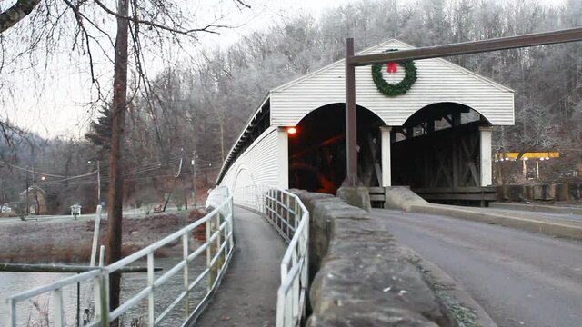 Philippi Covered Bridge view in West Virginia, United States