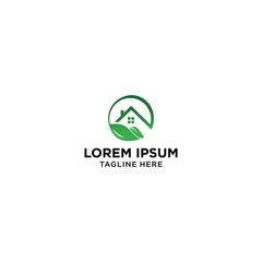 Building home nature logo design template