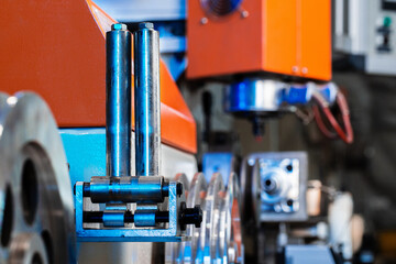 Cable production. Close up of a cable reel