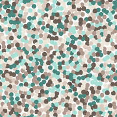 Chaotic dots seamless pattern. Circle shapes wallpaper.