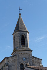 Clocher de la commune de Marguerittes dans le Gard - France