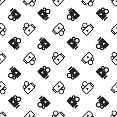 Obraz premium Seamless video camera icon, camera pattern for textile or background