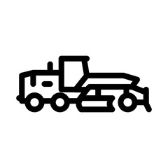 road repair tractor icon vector. road repair tractor sign. isolated contour symbol illustration
