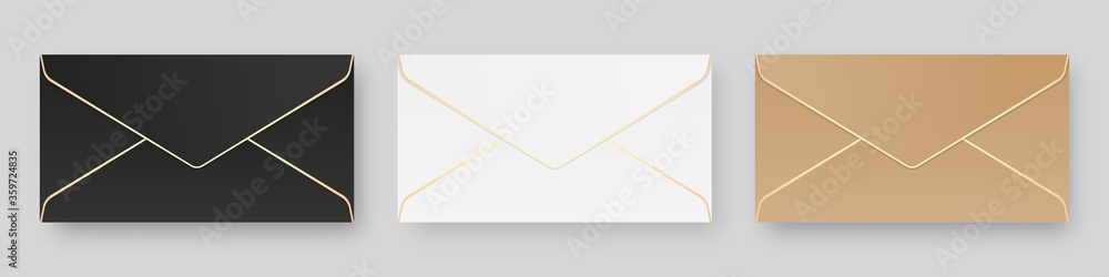 Poster set of blank realistic envelopes mockup. mockup vector isolated. template design. realistic vector i