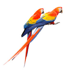 Obraz premium Pair of Ara Macau, isolated