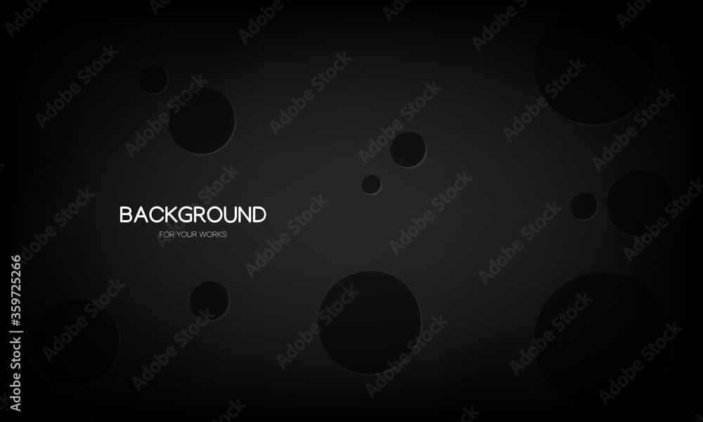 Aufkleber abstract background vector illustration. gradient grey with circle shapes composition.