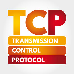 TCP - Transmission Control Protocol acronym, technology concept background