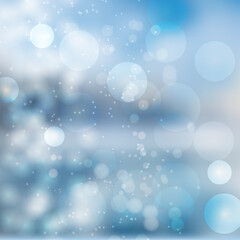 Obraz premium Amazing blue bokeh abstract background