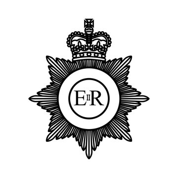 Brunswick star icon. UK police emblem. Clipart image isolated on white background