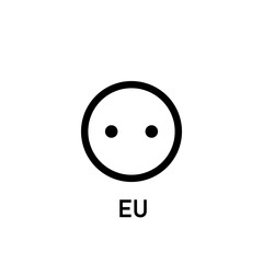 EU socket icon. Clipart image isolated on white background