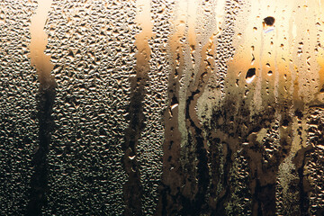 water drops on the glass