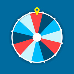 Obraz premium Wheel of fortune 12 slots icon. Clipart image