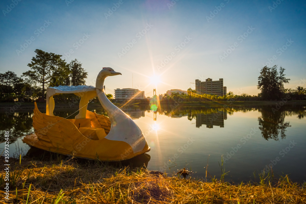 Sticker Lake in Public Park