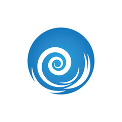 Water wave icon vector