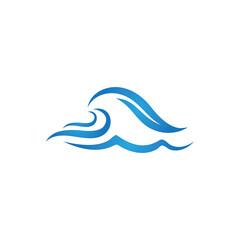 Water wave icon vector