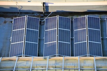 Obraz premium Rooftop solar panels detail