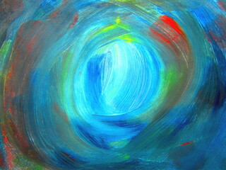 Fototapeta premium Paint drawing lines circles spiral abstraction