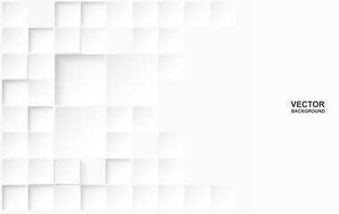 Abstract. Embossed paper square white Background ,light and shadow .Vector.