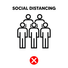 Social Distancing vector human distancing