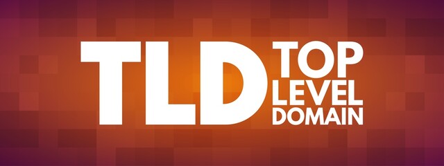 TLD - Top Level Domain acronym, technology concept background