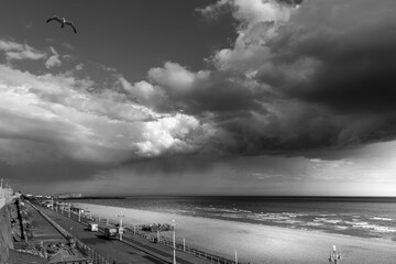 moody cloud formations at Brighton sea front