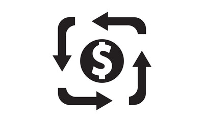 Currency exchange icon. vector graphics