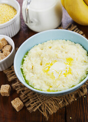 Millet porridge with milk